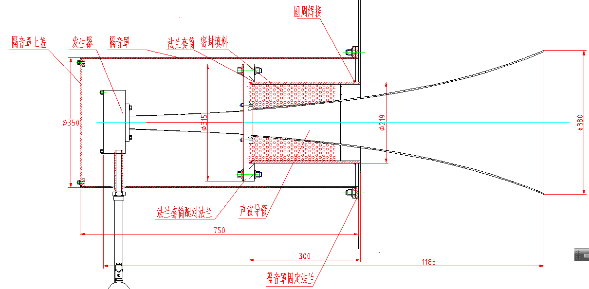 膜片式声波吹灰器安装示意图